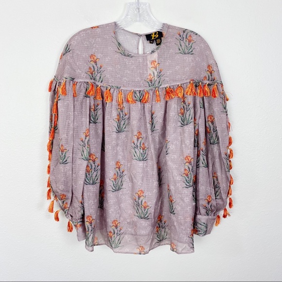 NWT Anthropologie Sachin Babi Acacia Tassel Blouse XS - Picture 4 of 10